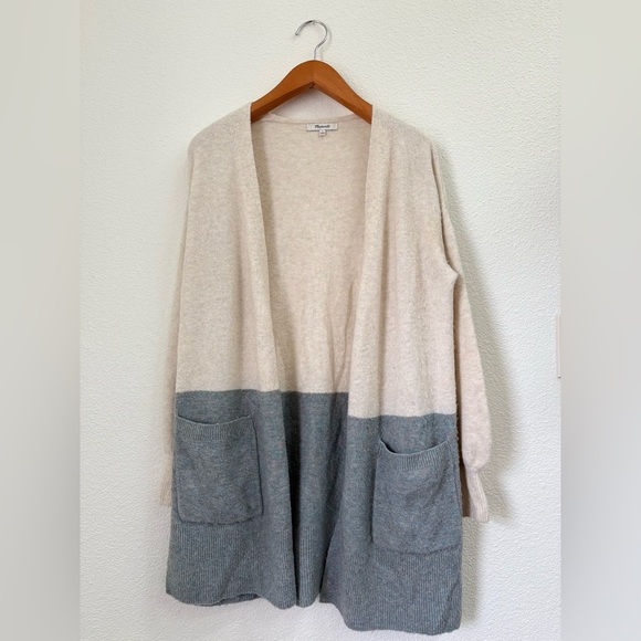 Madewell Edgewater Bubble-Sleeve Cardigan Sweater in Colorblock Women’s Size S - Picture 3 of 6